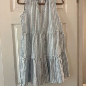 Cupshe Blue and White Striped Dress